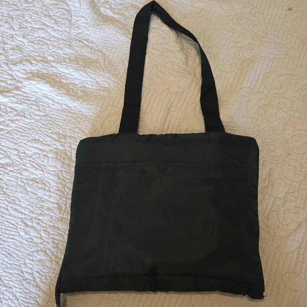 Disney Rewards Mickey Mouse Foldable Picnic Blanket Tote Bag Black Blue Chase